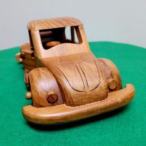 Wooden carving VW bug